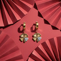 Luck Clover Gold Drop Earrings