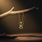 Royal Emerald Drop Necklace