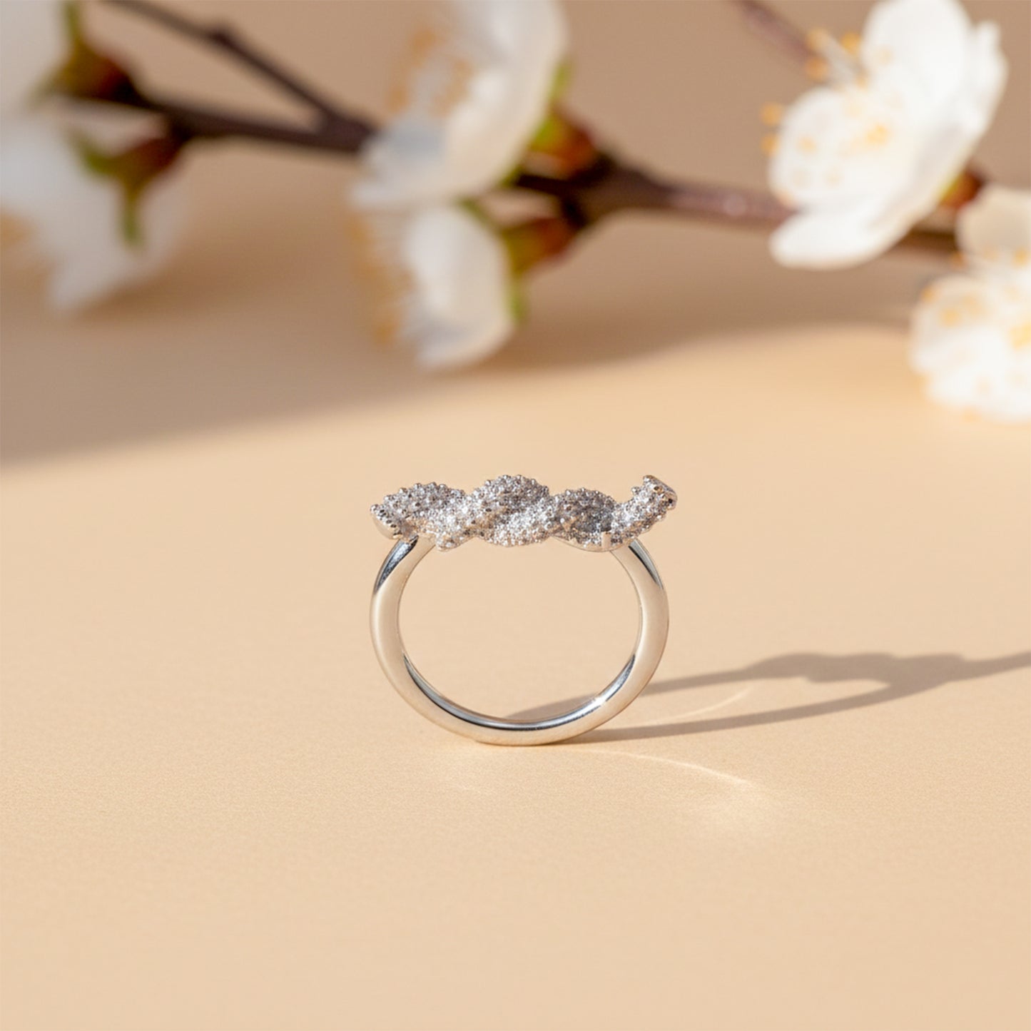 Wave Zircon Ring