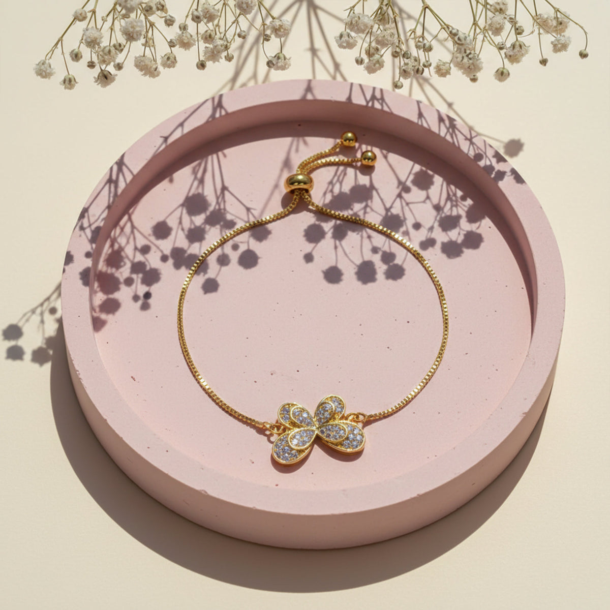 Golden Papillon Elegance Bracelet