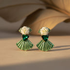 Luxury Blossom Emerald Earrings