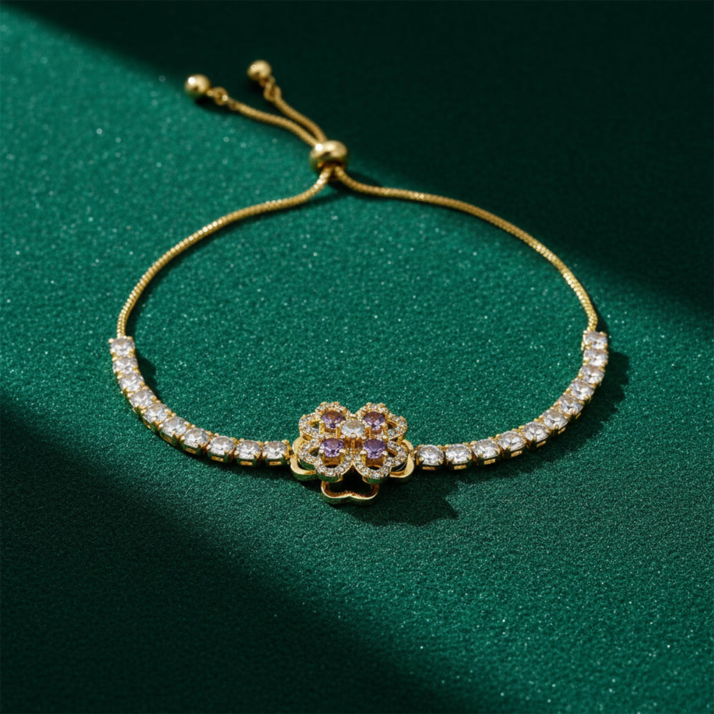 Violet Blossom Diamond Bracelet