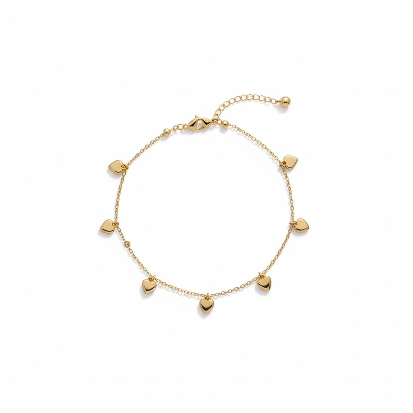 Amora Luxe Heart Charm Anklet