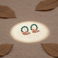 Elite Green Stone Bow Loop Earrings