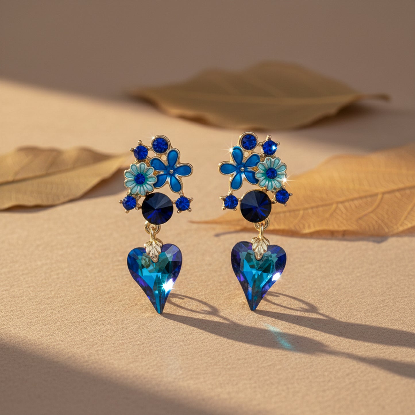 Blue Blossom Dangle Earrings