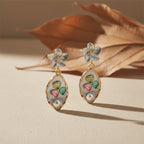 Blossom Pearl Enamel Drop Earrings