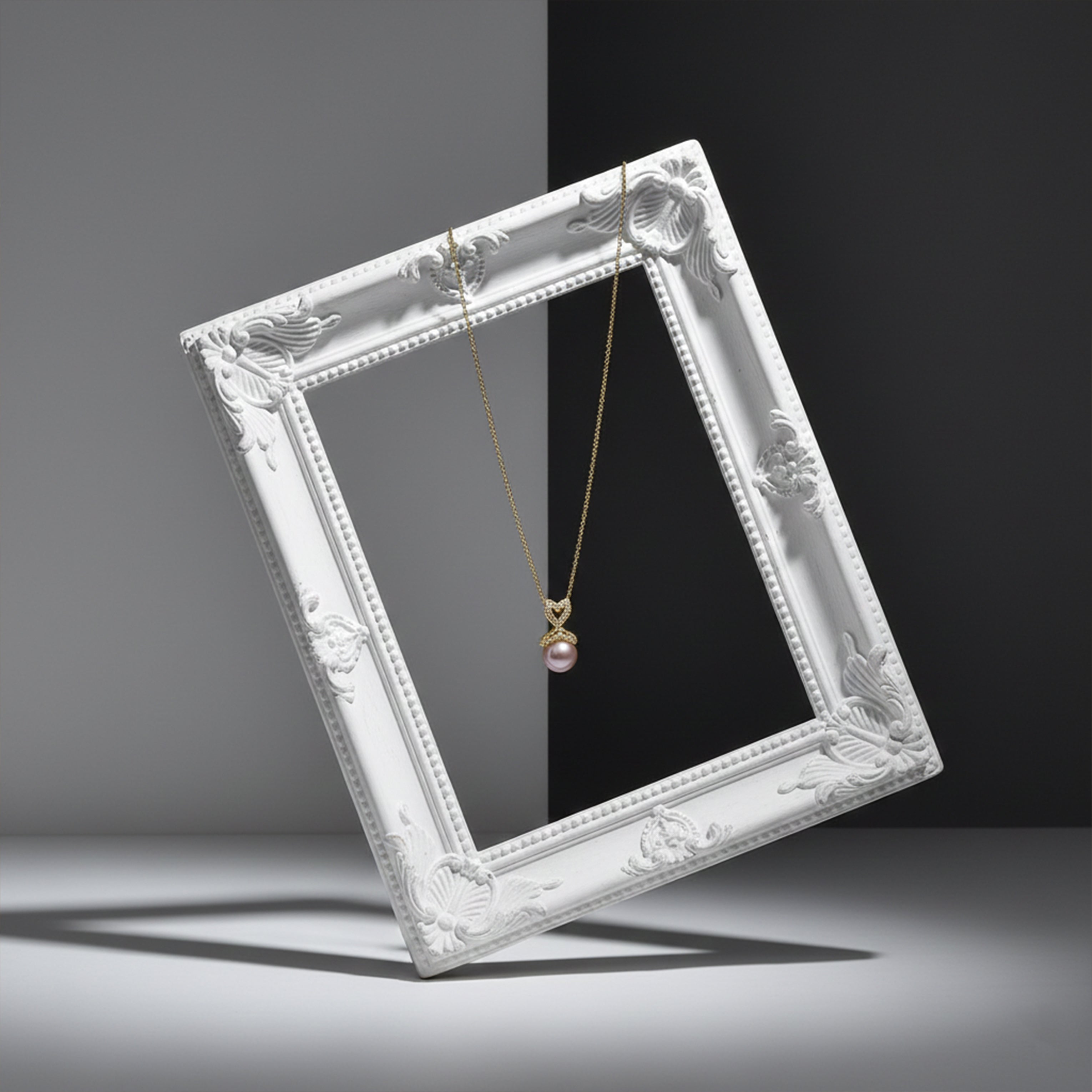 Amore Pearl Heart Necklace