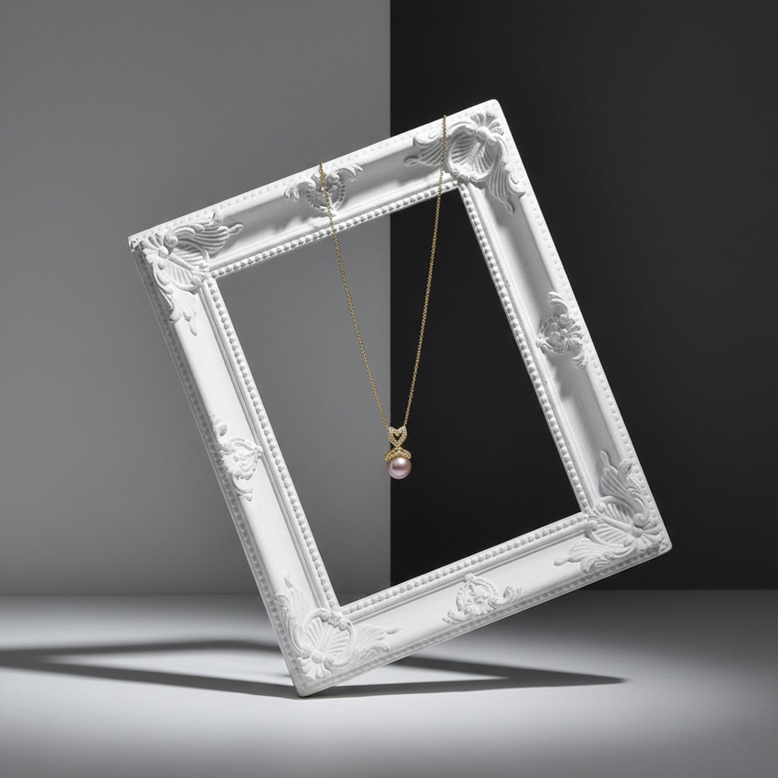 Amore Pearl Heart Necklace