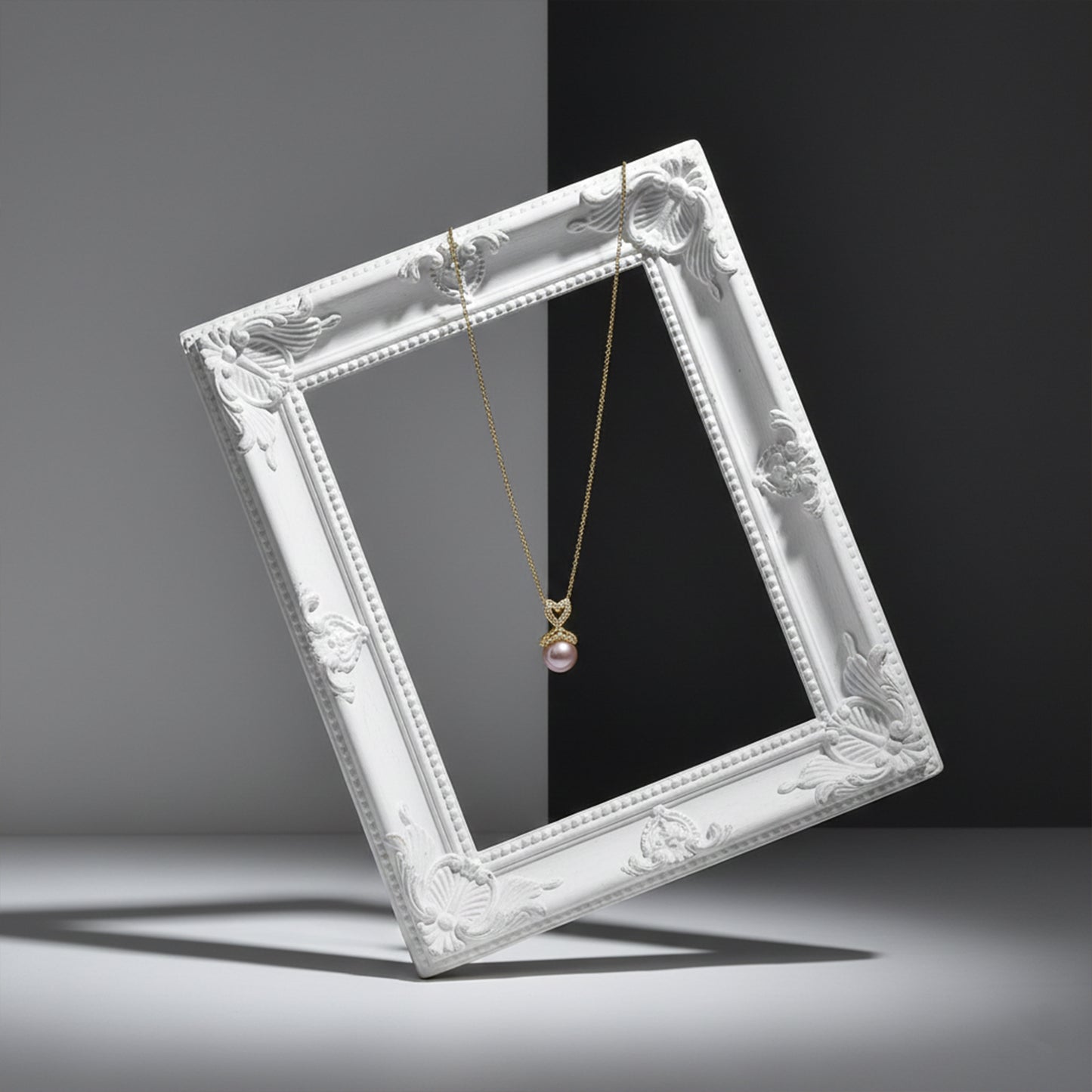 Amore Pearl Heart Necklace