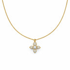 Classic Gold Pearl Blossom Necklace