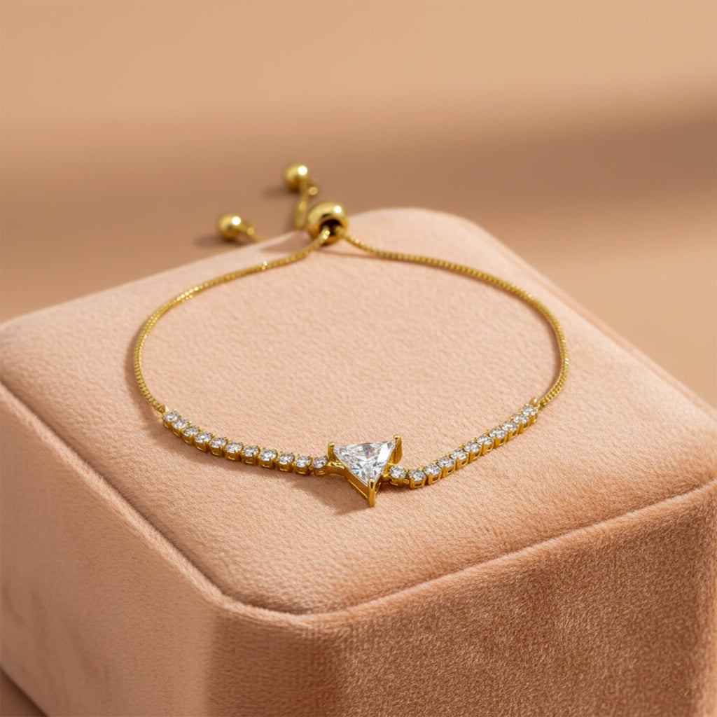 Trinity Diamond Triangle Bracelet