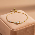 Trinity Diamond Triangle Bracelet