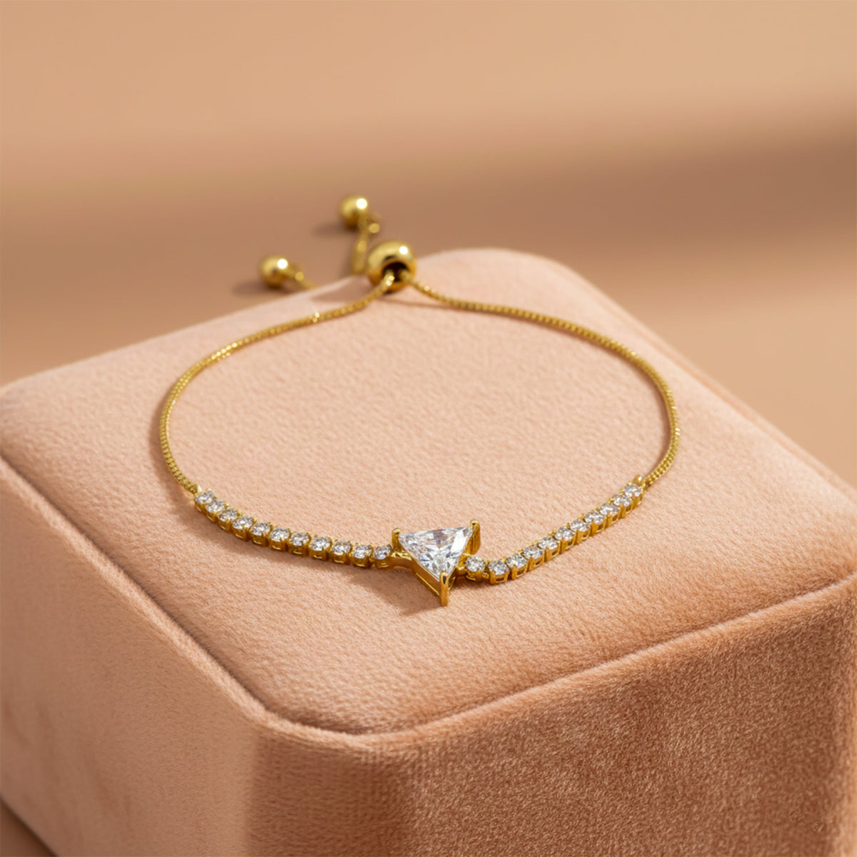 Trinity Diamond Triangle Bracelet