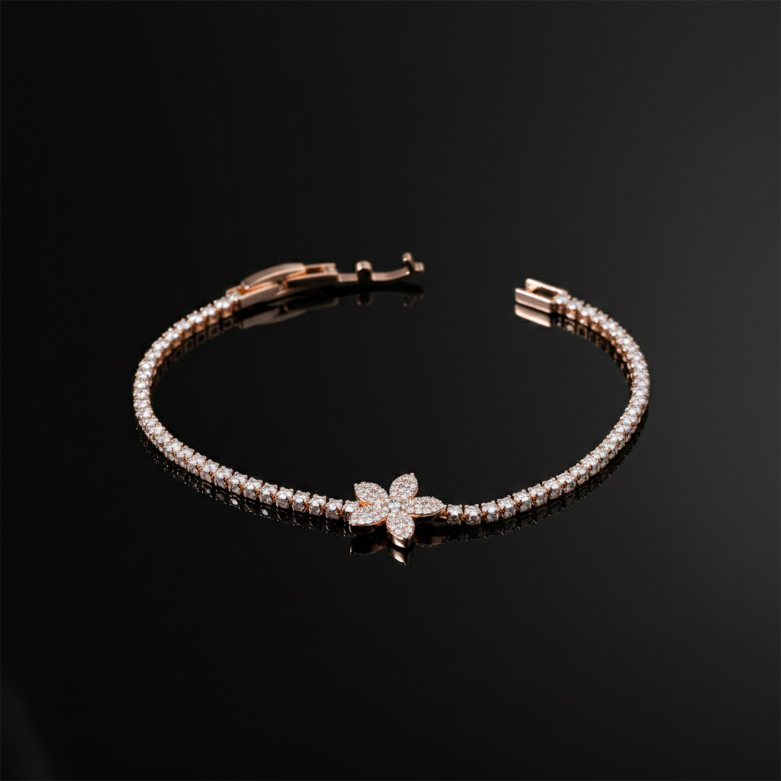 Flora Royale Diamond Tennis Bracelet”