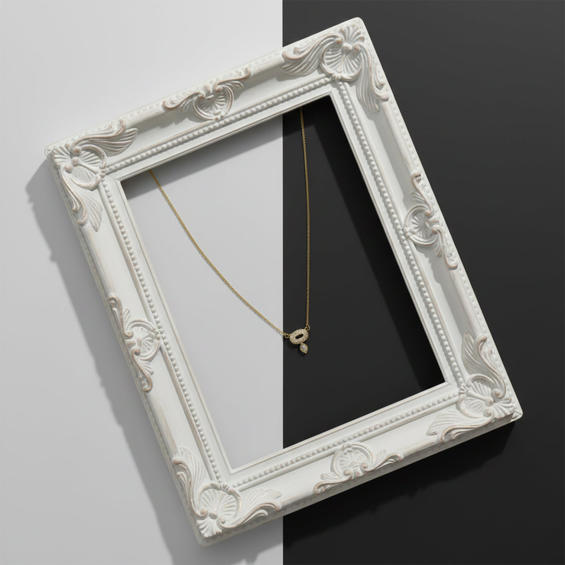 Luxury Halo Diamond Gold Necklace