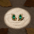 Velvet Green Luxe Curve Earrings