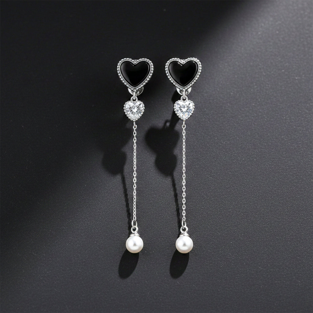 Obsidian Love Pearl Drops