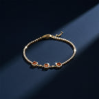 Majestic Ruby Halo Tennis Bracelet
