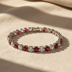 Crimson Royale Tennis Bracelet