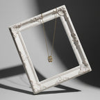 Elegant Gold Double Hoop Diamond Pendant Necklace
