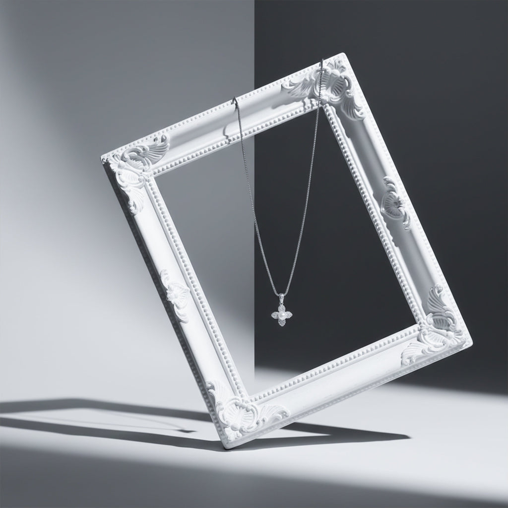 Timeless Pearl & Crystal Petal Necklace
