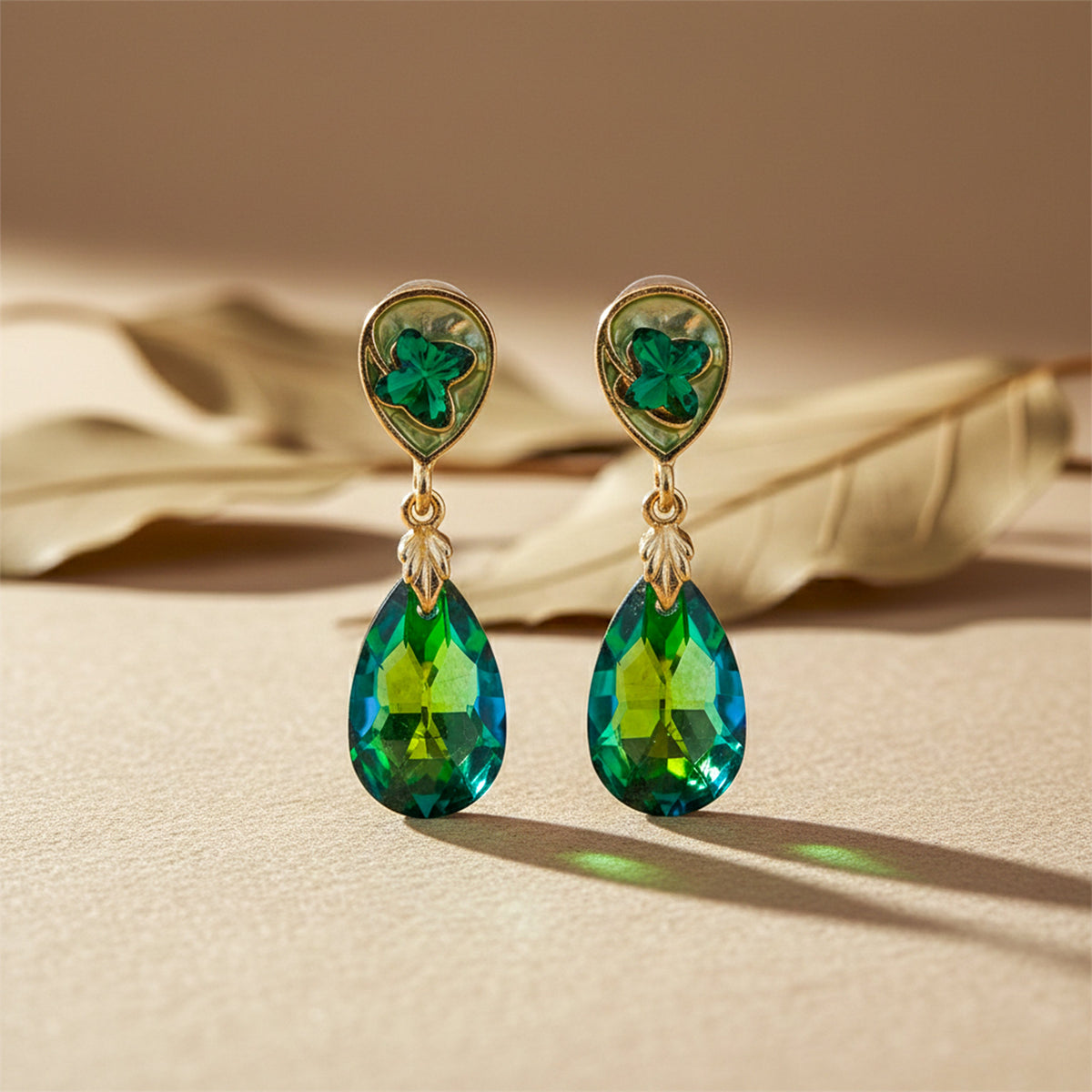 Serene Emerald Glow Earrings