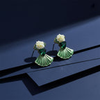 Luxury Blossom Emerald Earrings