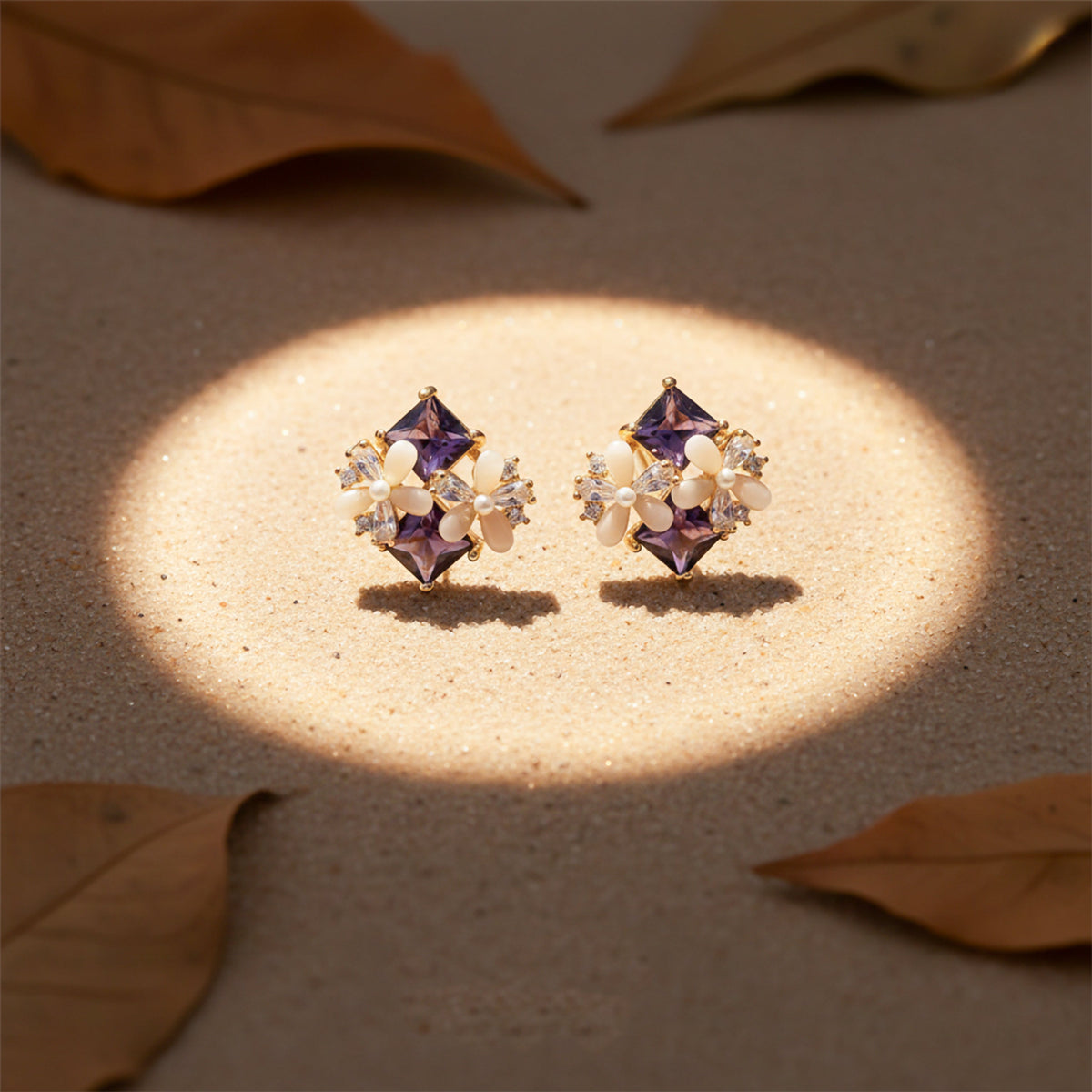 Royal Pushp Moti Stone Earrings