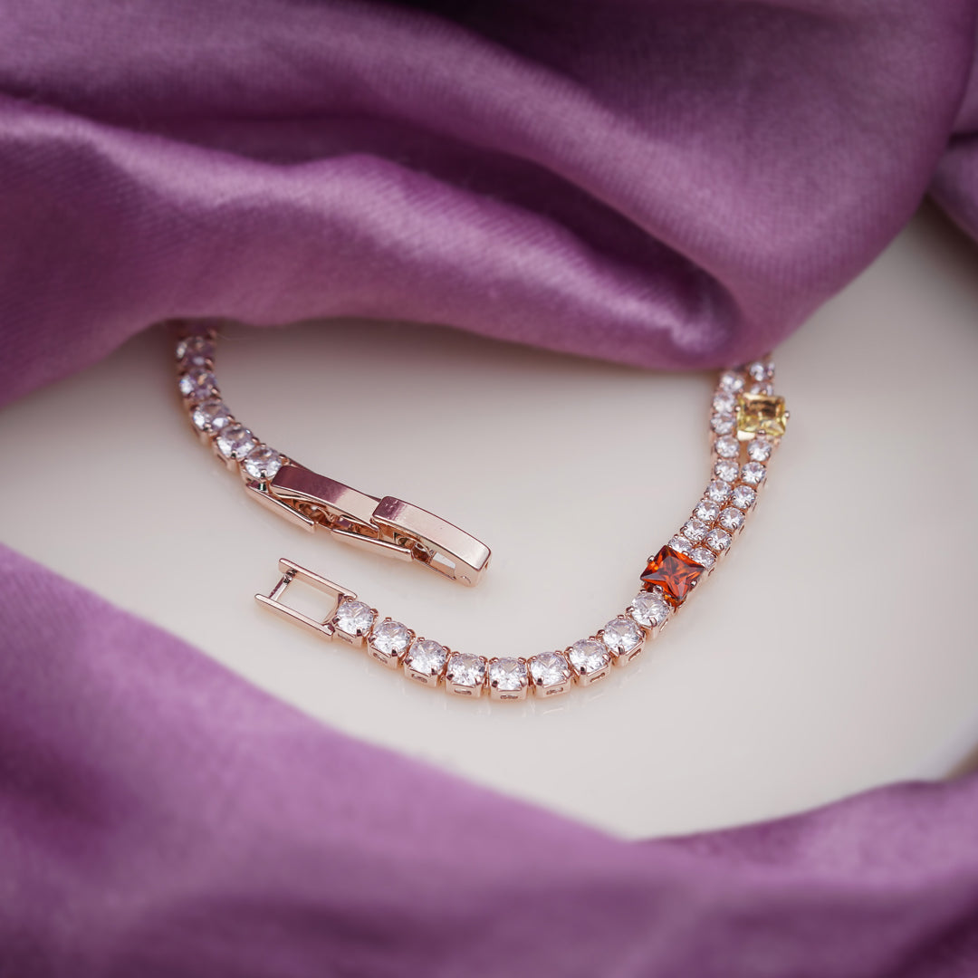 Luxe Square Stone Tennis Bracelet