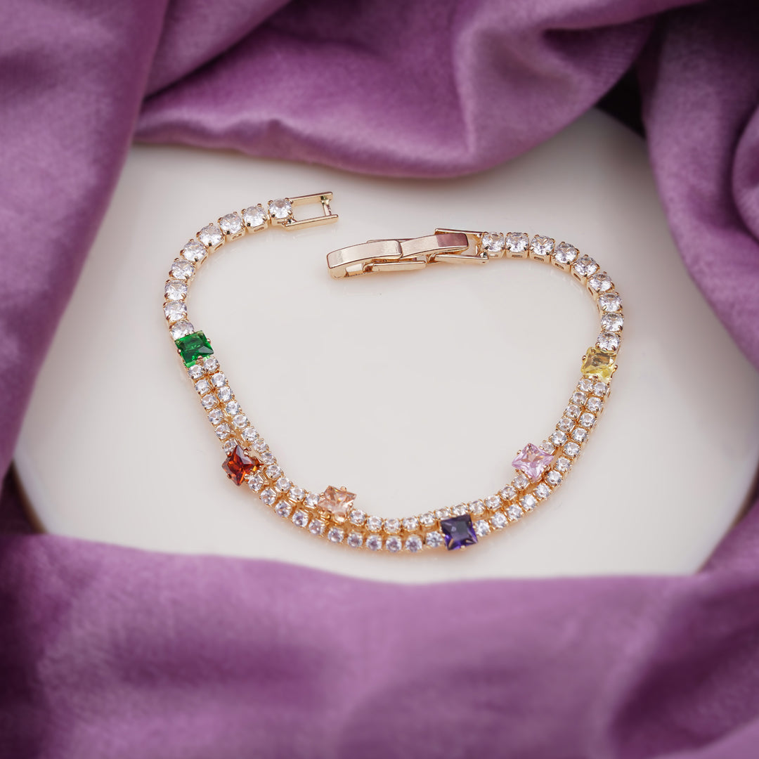 Luxury Rainbow Tennis Bracelet