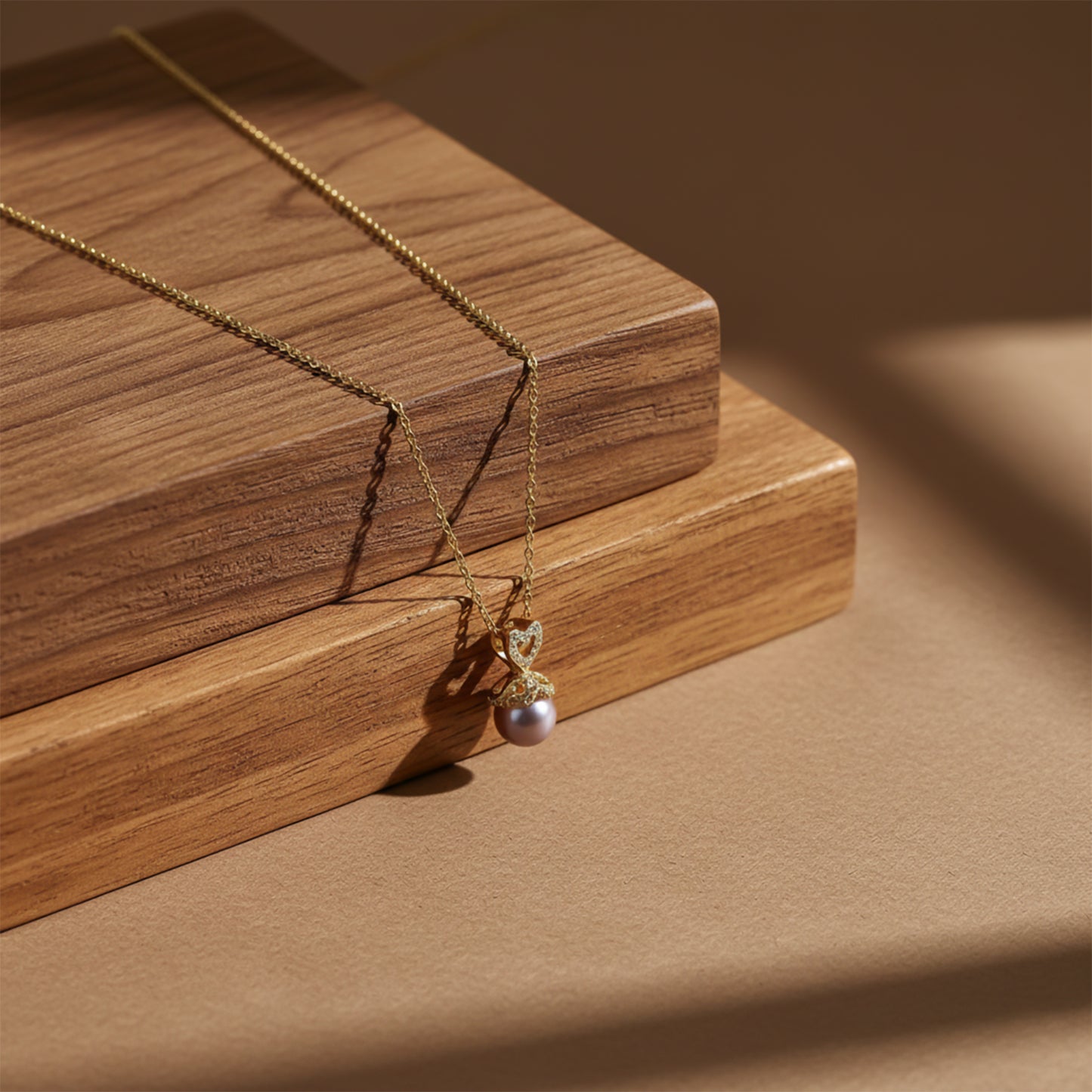 Amore Pearl Heart Necklace