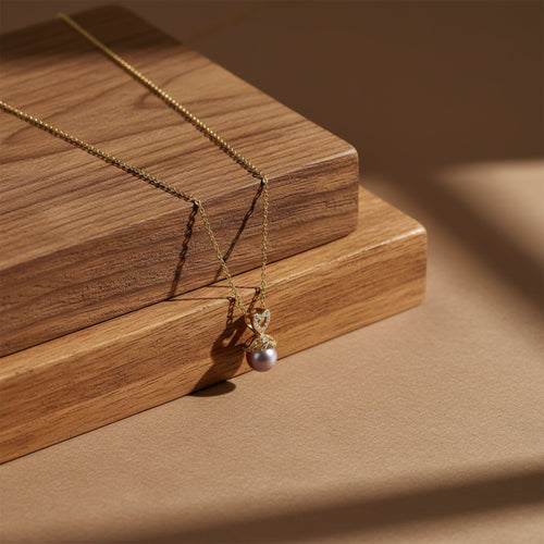 Amore Pearl Heart Necklace