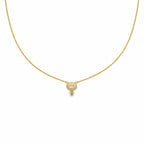 Luxury Halo Diamond Gold Necklace