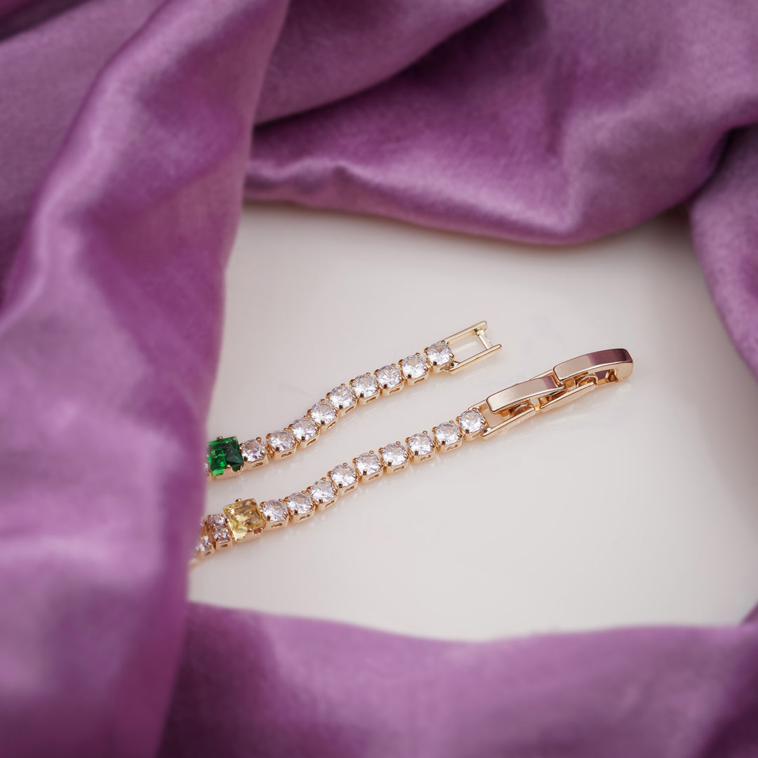 Luxury Rainbow Tennis Bracelet