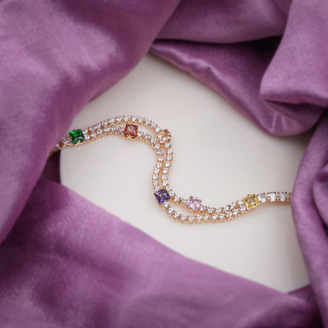 Luxury Rainbow Tennis Bracelet
