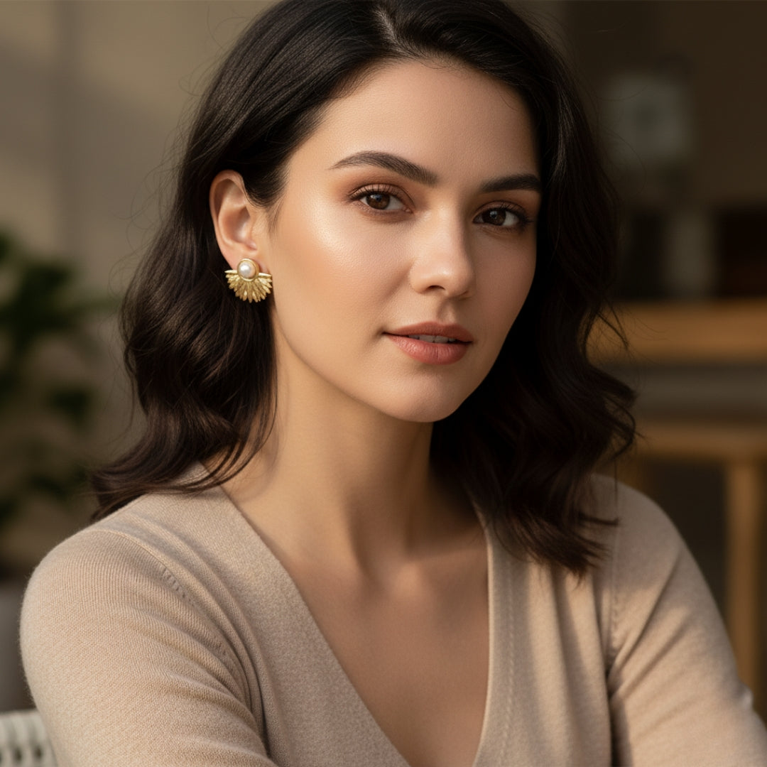 Pearl Hoop Earrings