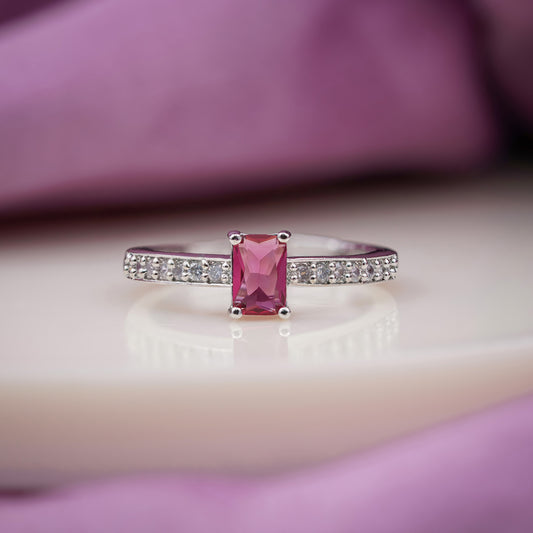 Blush Pink Sapphire Diamond Ring