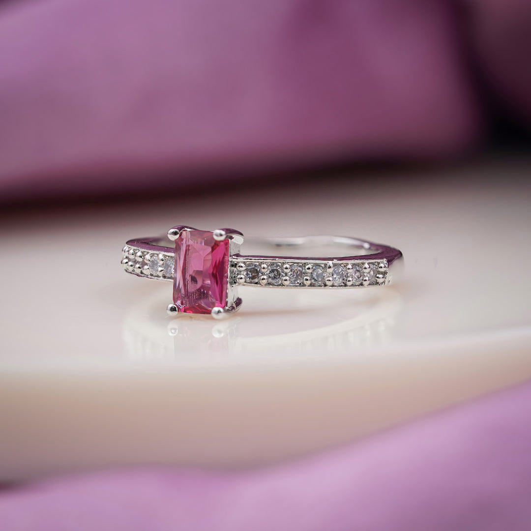 Blush Pink Sapphire Diamond Ring