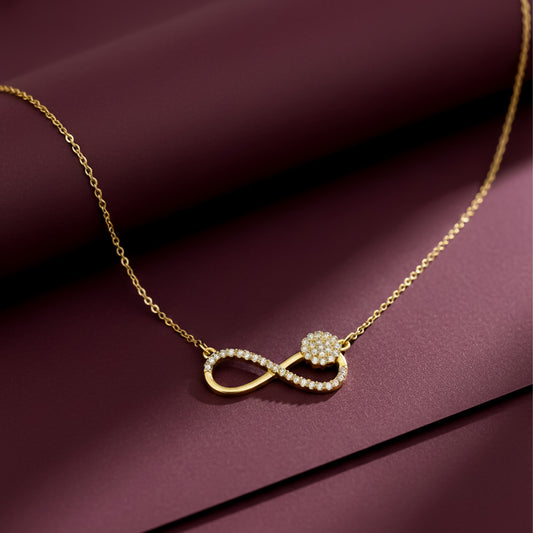 Aurelia Diamond Infinity Gold Necklace