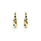LuxeNova Colorstone Hoop Earrings