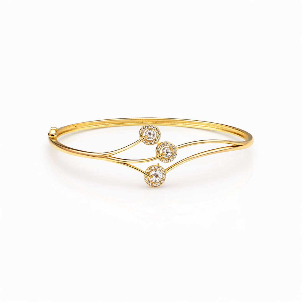 Trinity Diamond Gold Kada