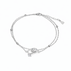 Celestial Knot Silver Anklet