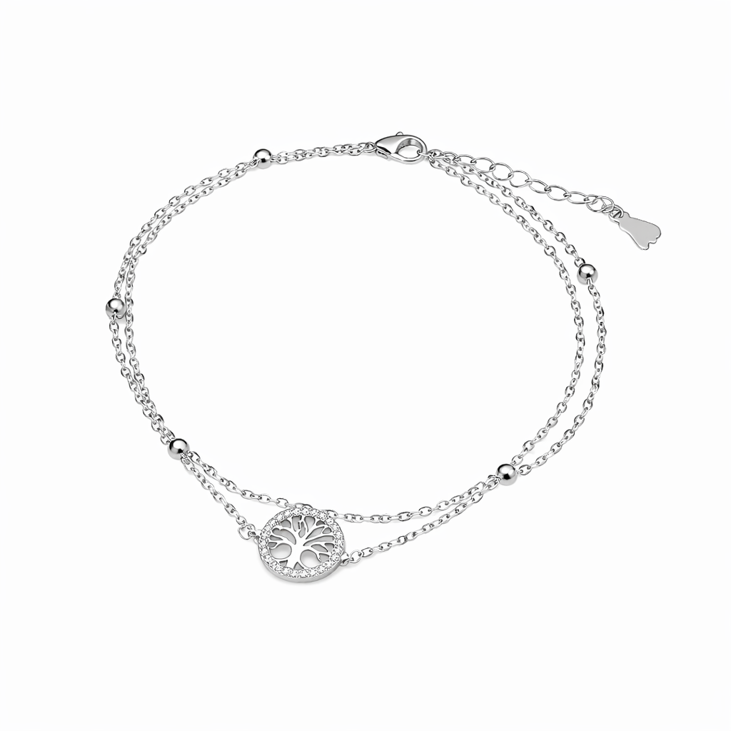 Celestial Tree of Life Silver Anklet