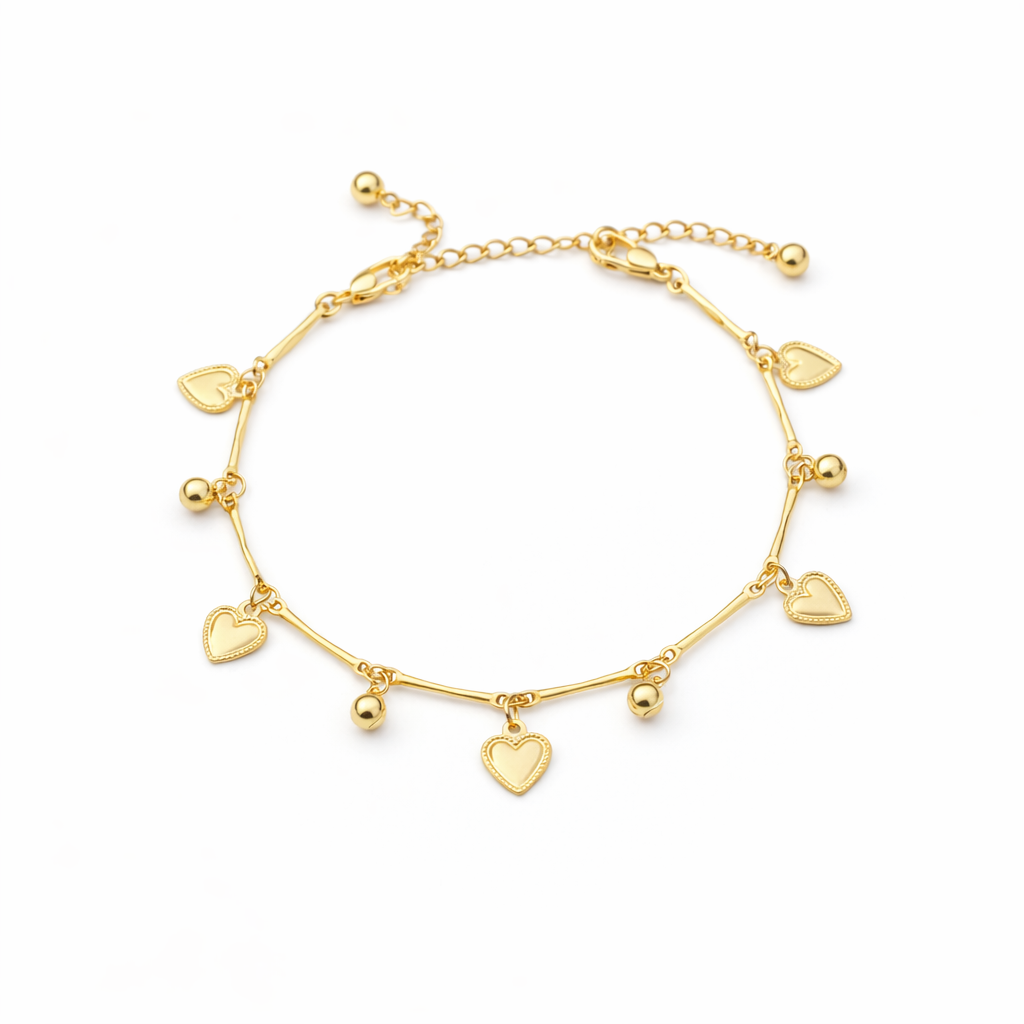 Signature Heart Charm Anklet