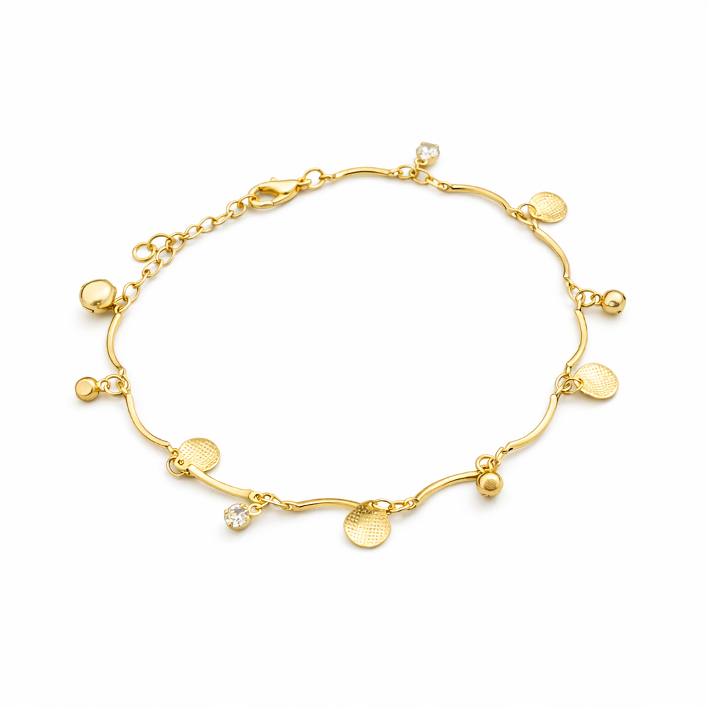 Luxpenny Signature Gold Charm Anklet