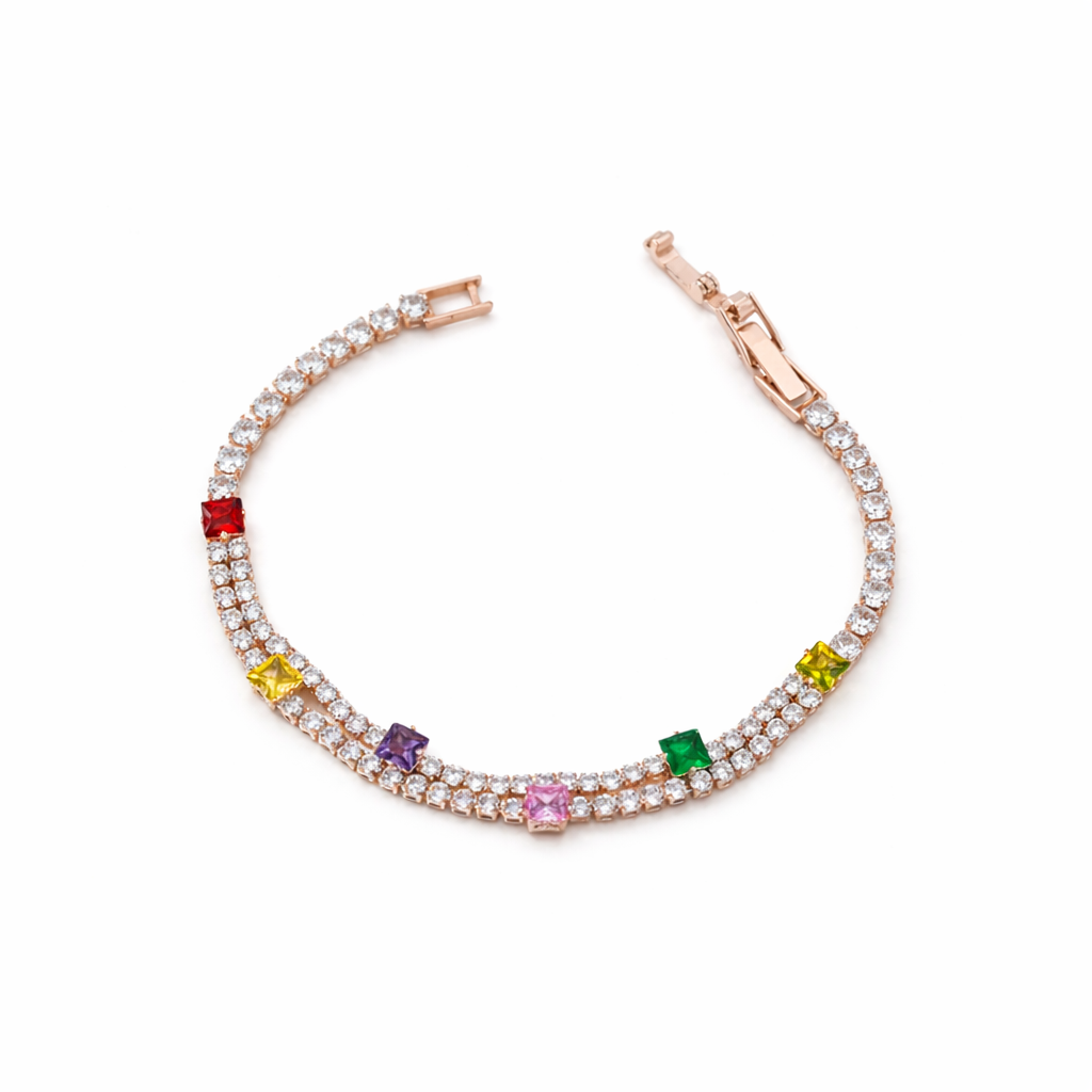 Luxury Rainbow Tennis Bracelet