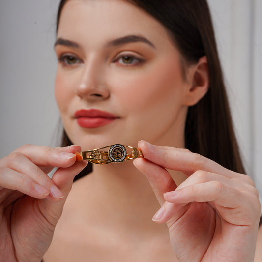 Divine Om Aura Gold Kada