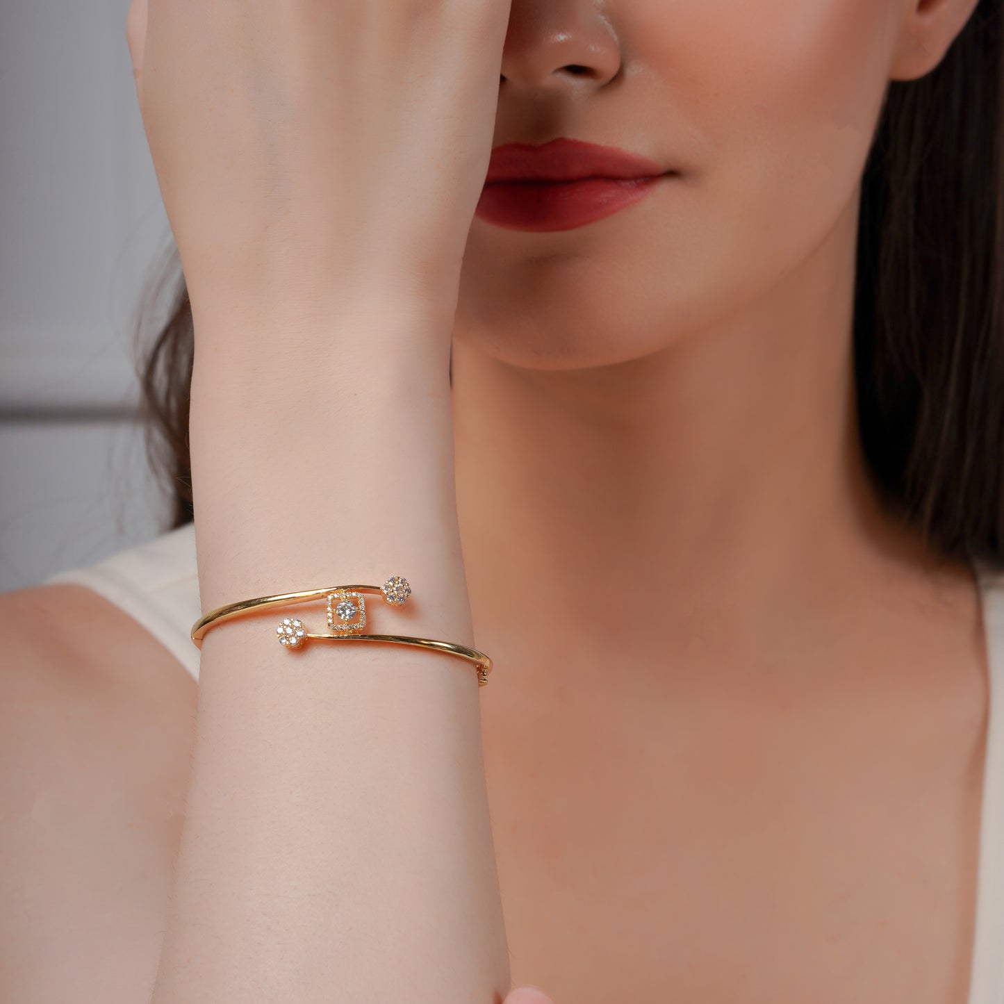 Aurora Spark Diamond Cuff Bracelet