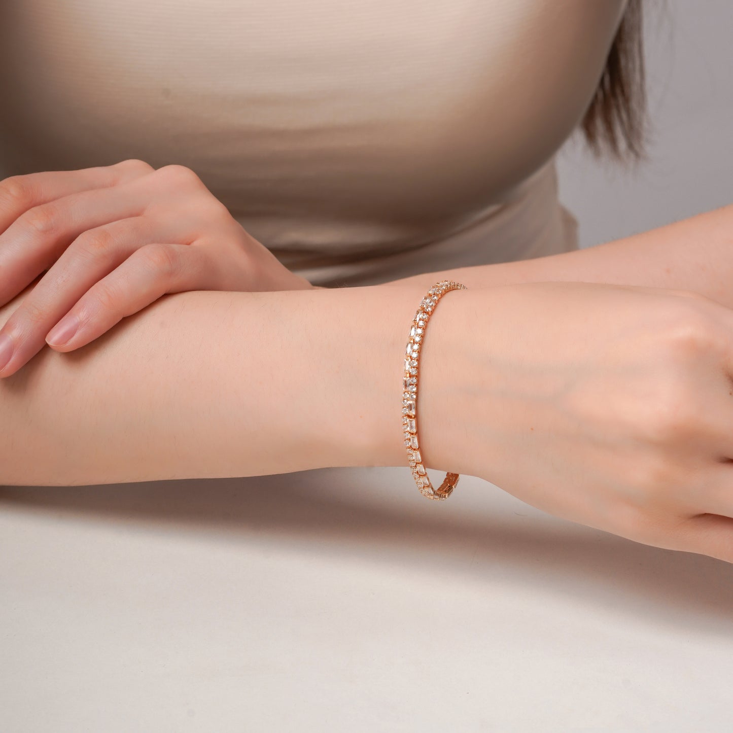 Baguette Diamond Tennis Bracelet