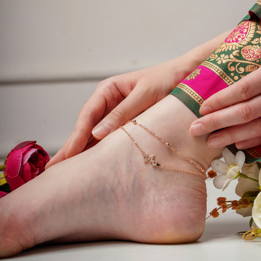 Golden Pulse Minimal Anklet